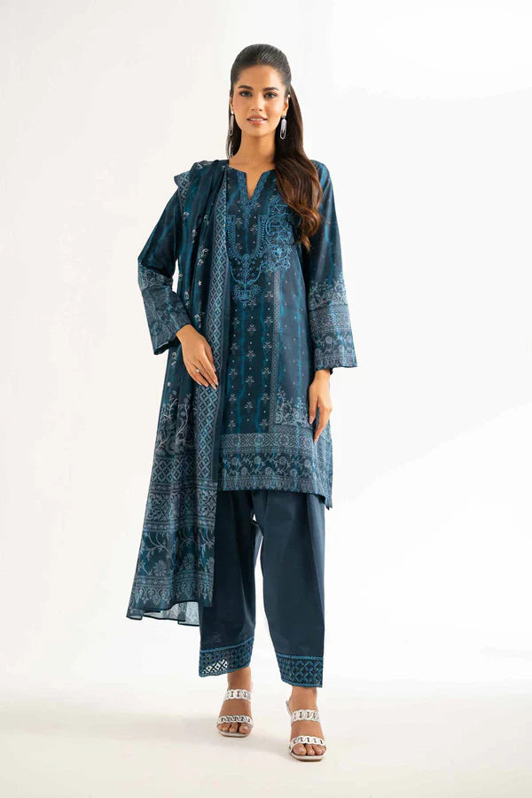 3 Piece - Digital Printed Embroidered Suit - 42501932
