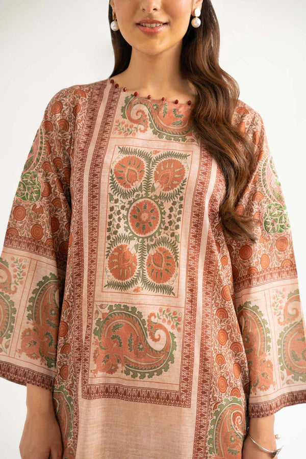 3 Piece - Digital Printed Embroidered Suit - 42501925
