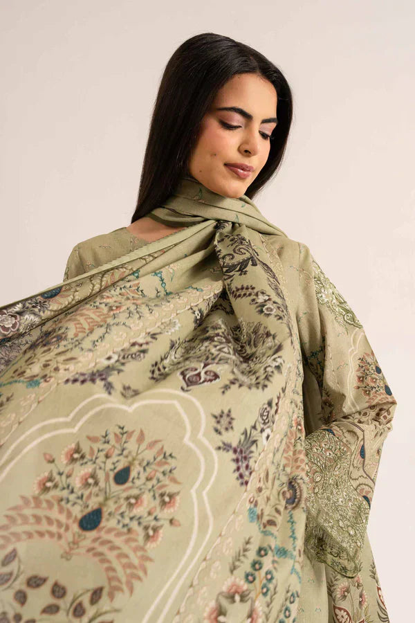 3 Piece - Digital Printed Embroidered Suit - 42501926