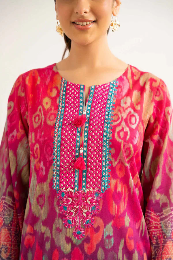 3 Piece - Digital Printed Embroidered Suit - 42501927