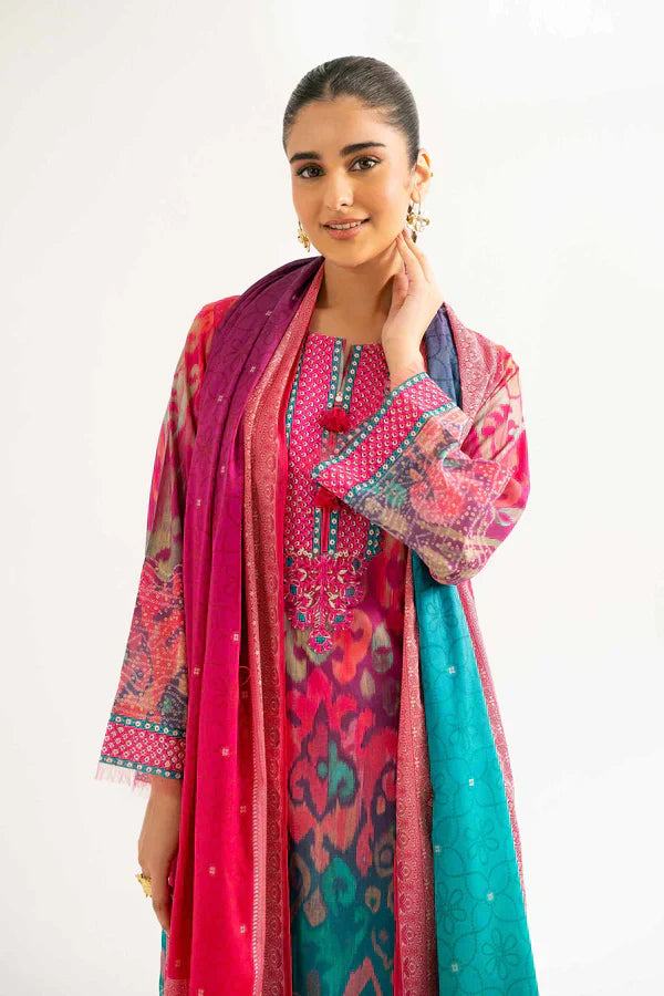 3 Piece - Digital Printed Embroidered Suit - 42501927