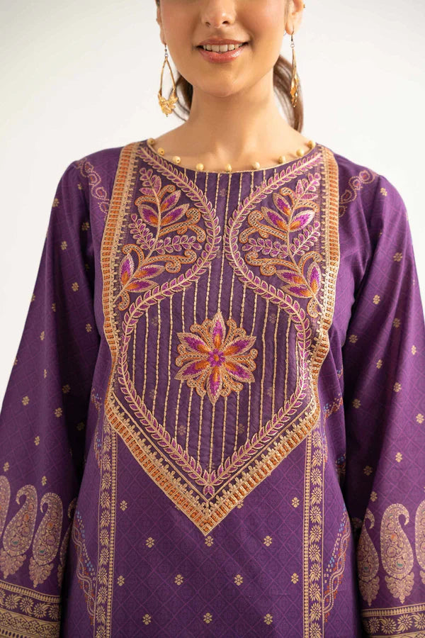3 Piece - Digital Printed Embroidered Suit - 42501929