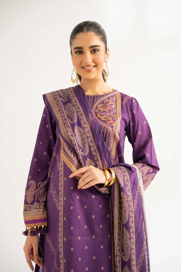 3 Piece - Digital Printed Embroidered Suit - 42501929
