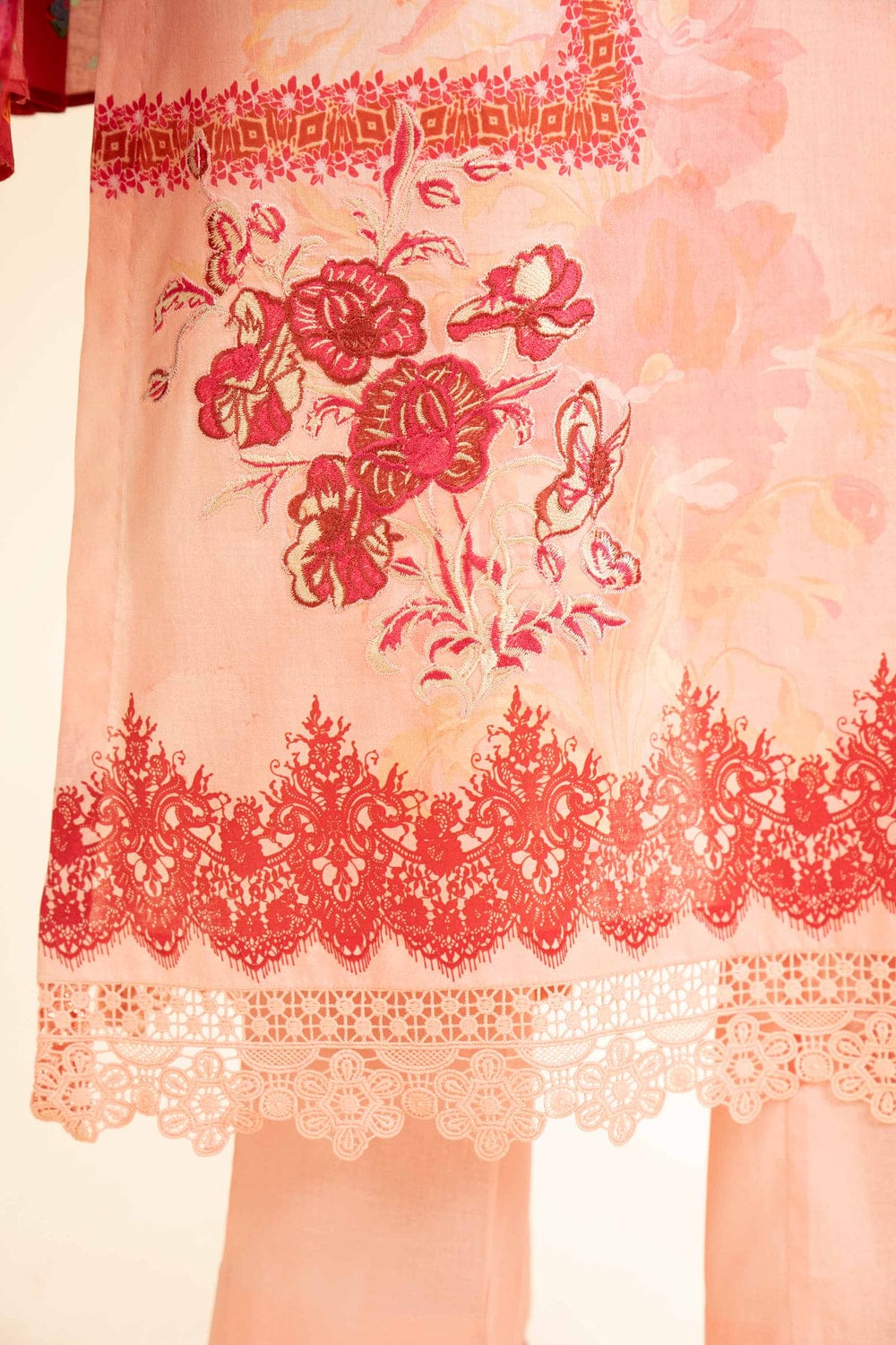 3 Piece - Digital Printed Embroidered Suit - 42501185