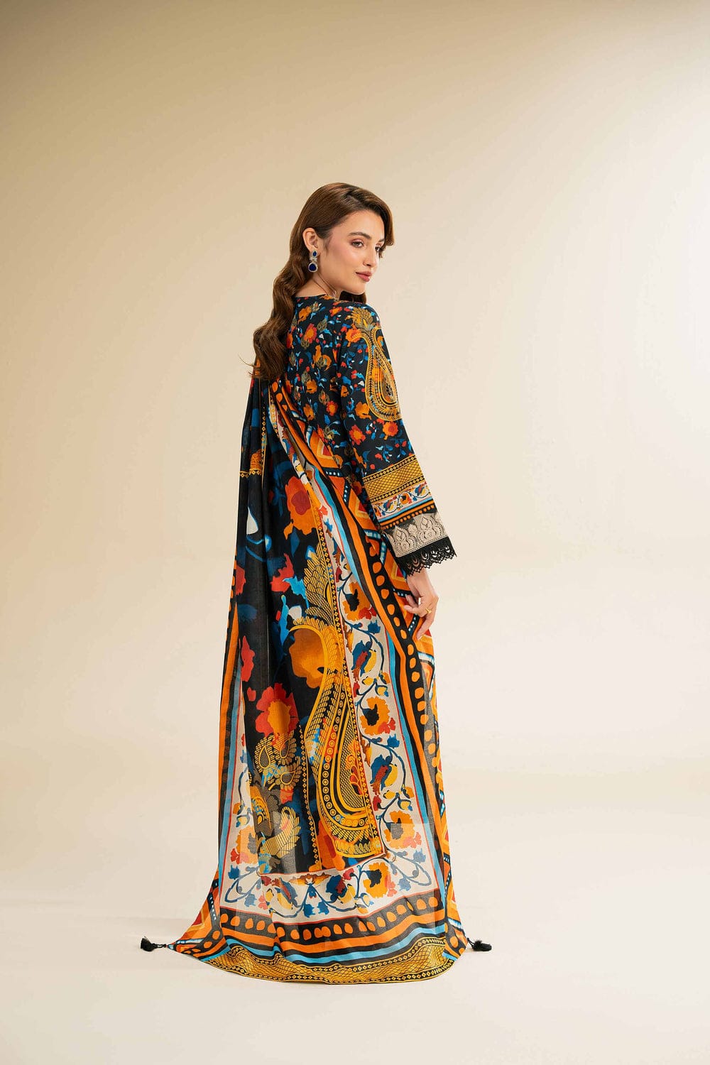 3 Piece - Digital Printed Embroidered Suit - 42501178