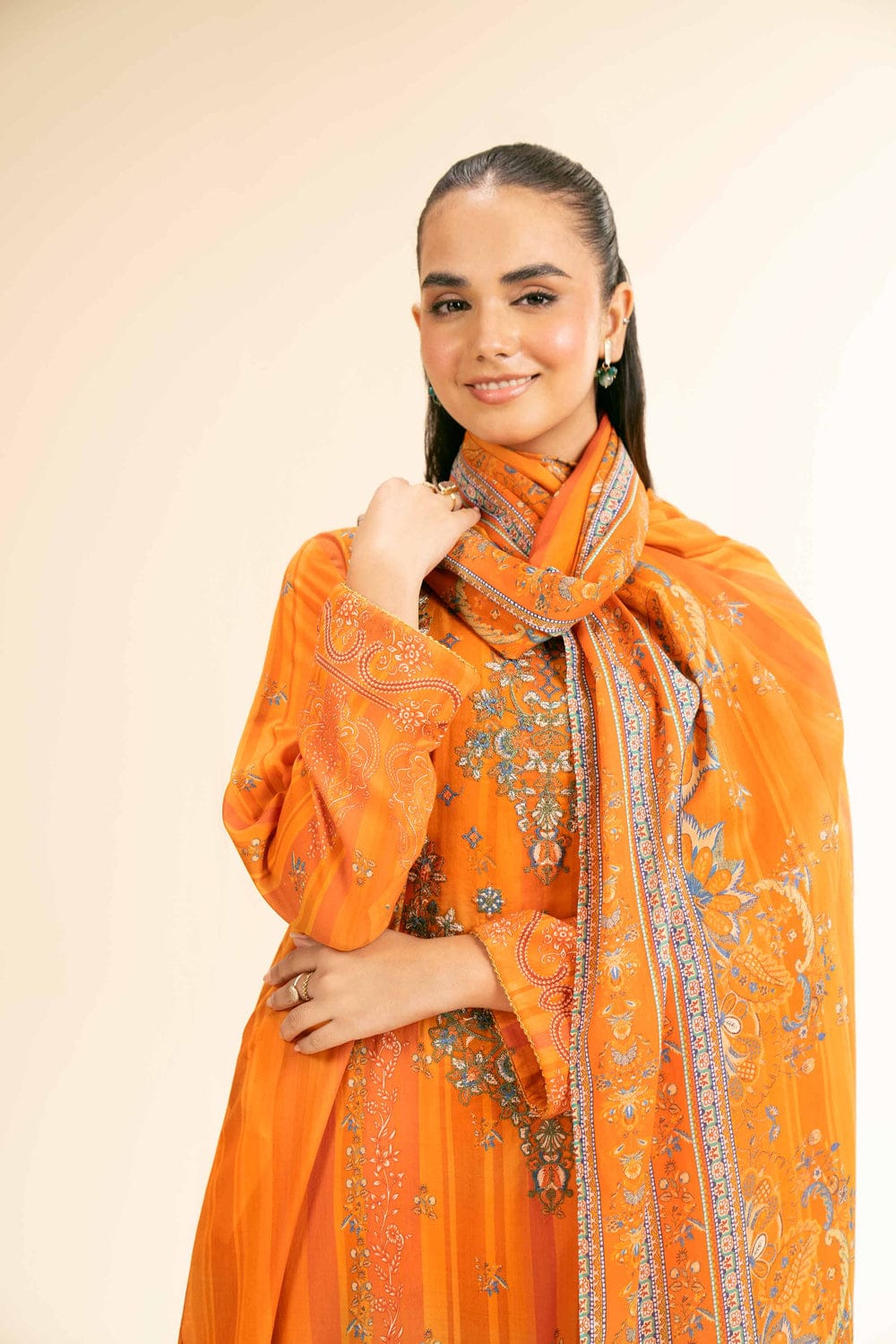 3 Piece - Digital Printed Embroidered Suit - 42501181