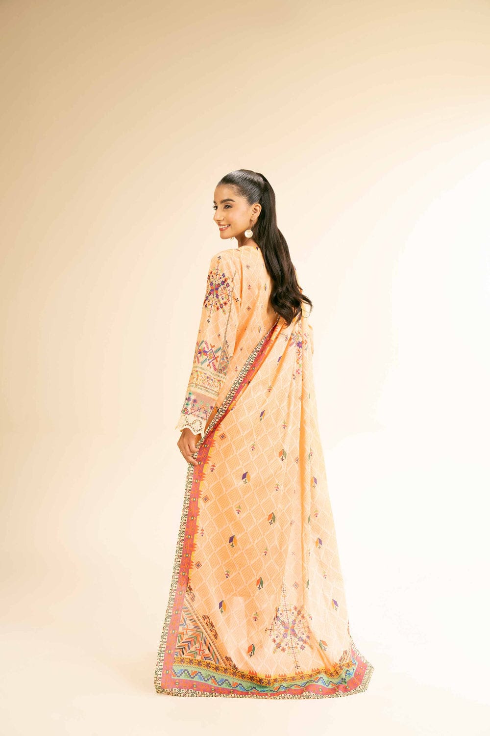 3 Piece - Digital Printed Embroidered Suit - 42501184