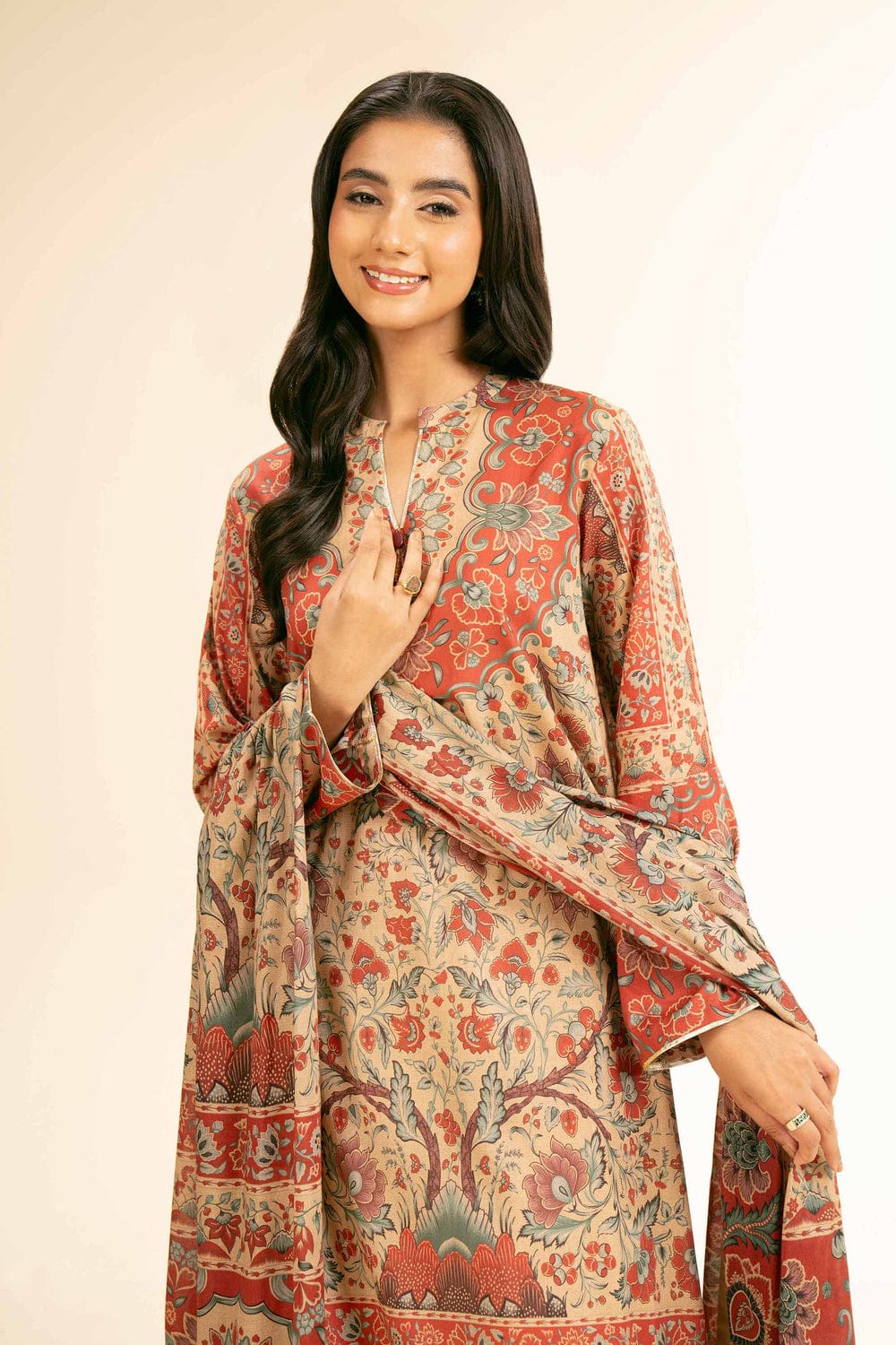 3 Piece - Digital Printed Suit - 42501195