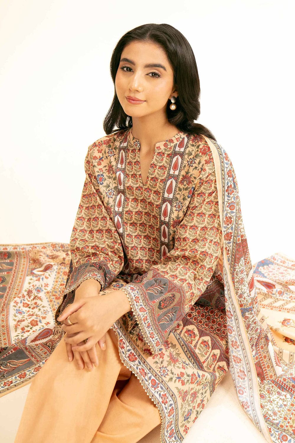 3 Piece - Digital Printed Suit - 42501194