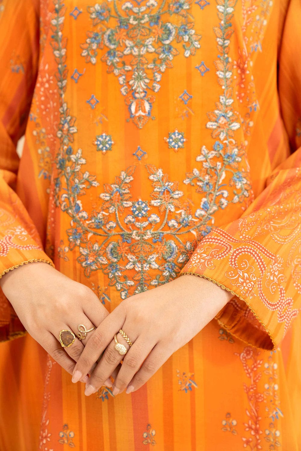 3 Piece - Digital Printed Embroidered Suit - 42501181