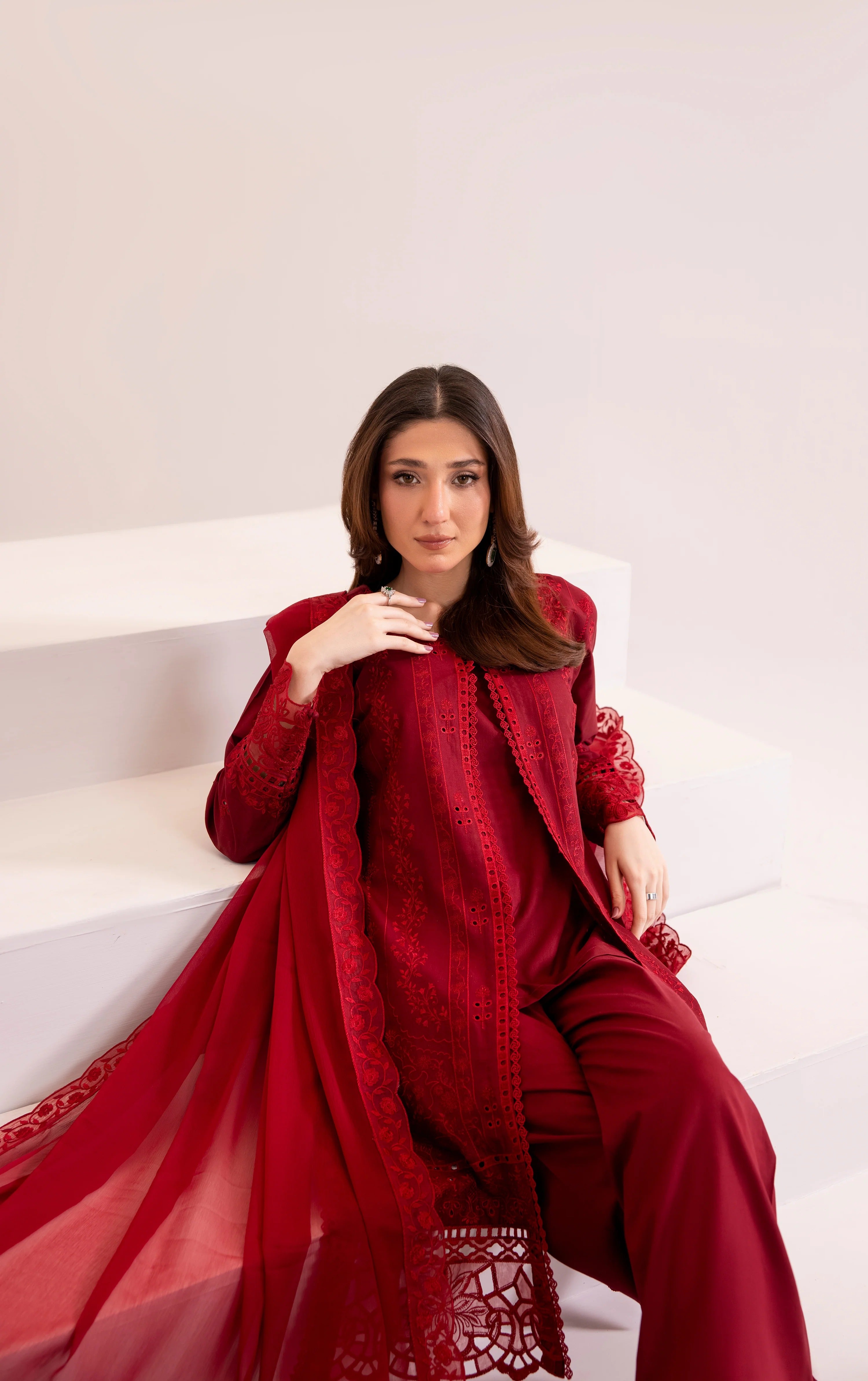 Cherry Embroidered 3Pc